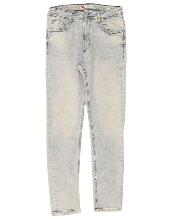 Zara Jean skinny pour homme EU 44 Large W34 L31 Bleu Coton