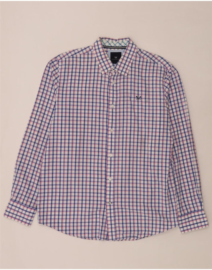 Crew Clothing Chemise coupe classique pour homme, grands carreaux multicolores