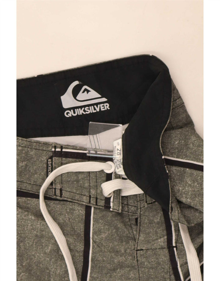 Quiksilver Short de bain homme petit gris à carreaux polyacrylique