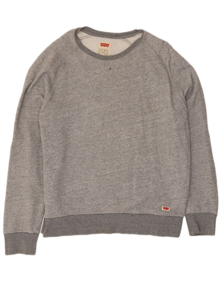 Levi's Sweatshirt Jumper XL Homme Gris Moucheté Coton