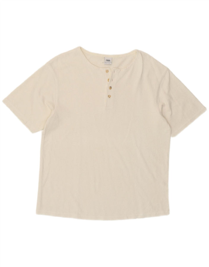 Zara Homme T-Shirt Haut Moyen Blanc