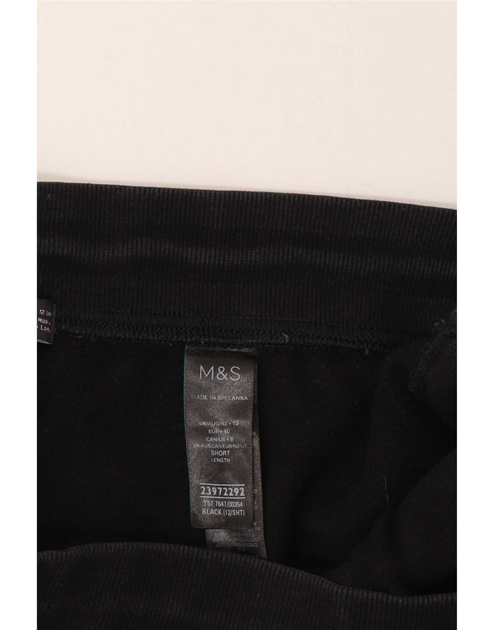 Marks & Spencer Pantalon de survêtement pour femme Joggers UK 12 Medium Black Cotton