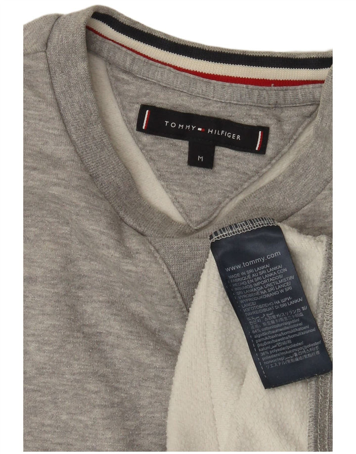 Tommy Hilfiger Sweat-Shirt Graphique Homme Gris Moyen Colourblock