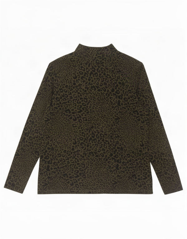 Marks & Spencer Haut à manches longues pour femme UK 46 Grand imprimé animal vert