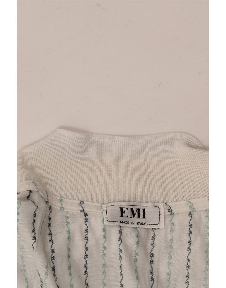 Polo Homme Vintage XL Blanc Rayé