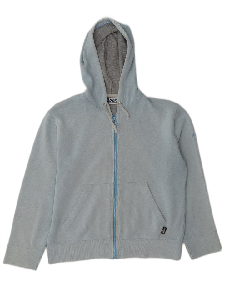 Asics Sweat à capuche zippé pour femme UK 14 Bleu moyen