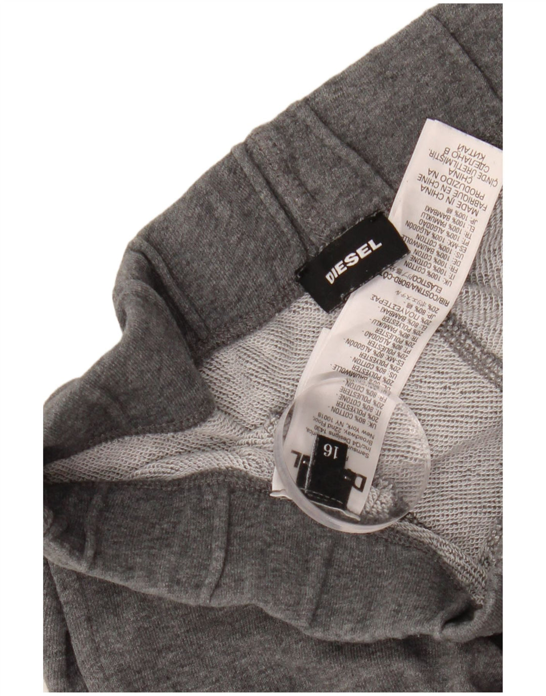 DIESEL Pantalon de survêtement garçon 15-16 ans gris coton