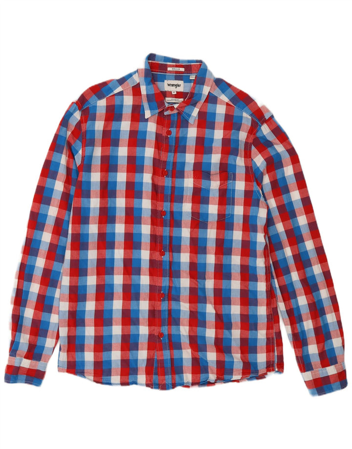 Wrangler Chemise Regular Fit Homme Coton à Carreaux Multicolore Moyen
