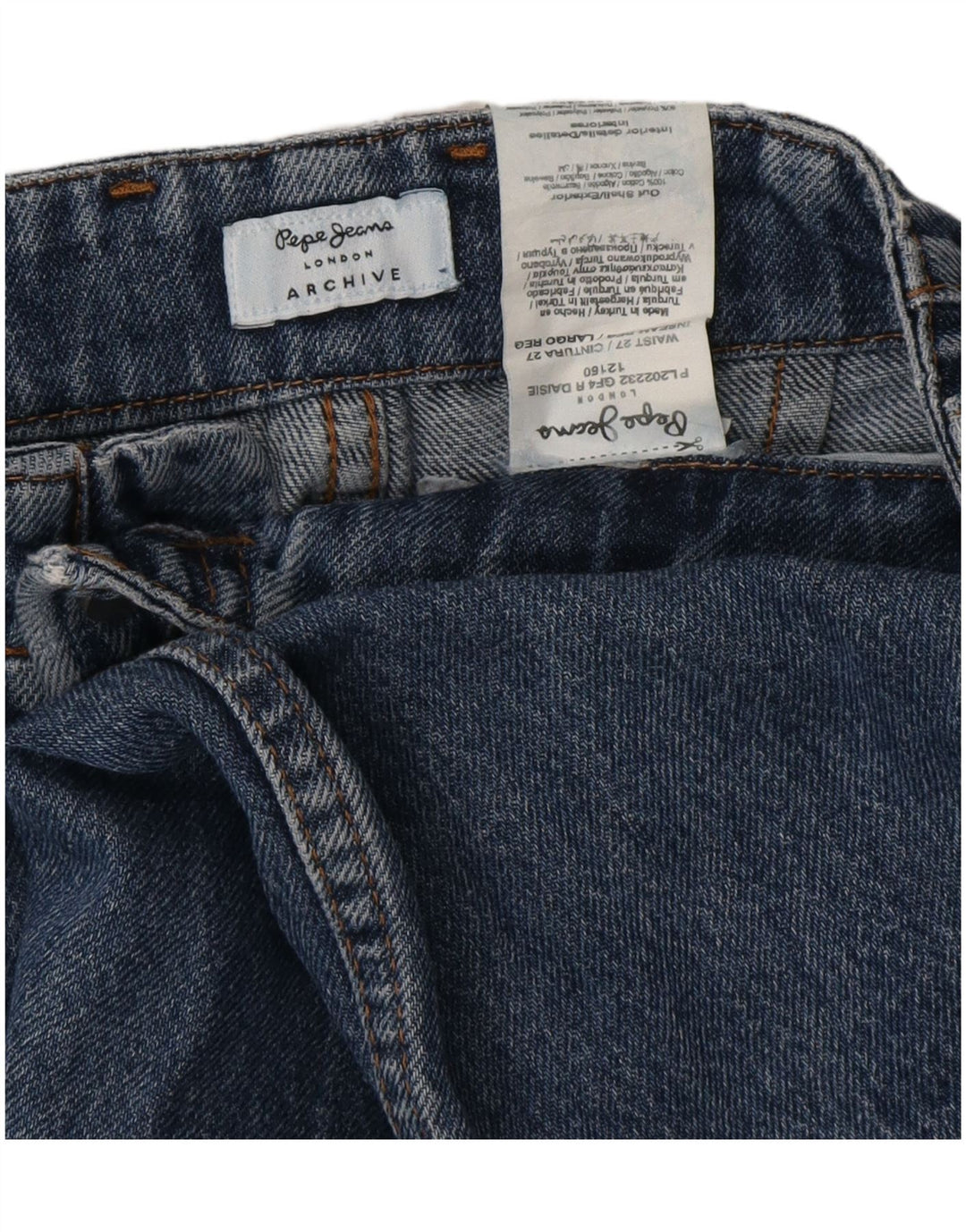 PEPE JEANS Jean Fuselé Femme W27 L27 Bleu Coton