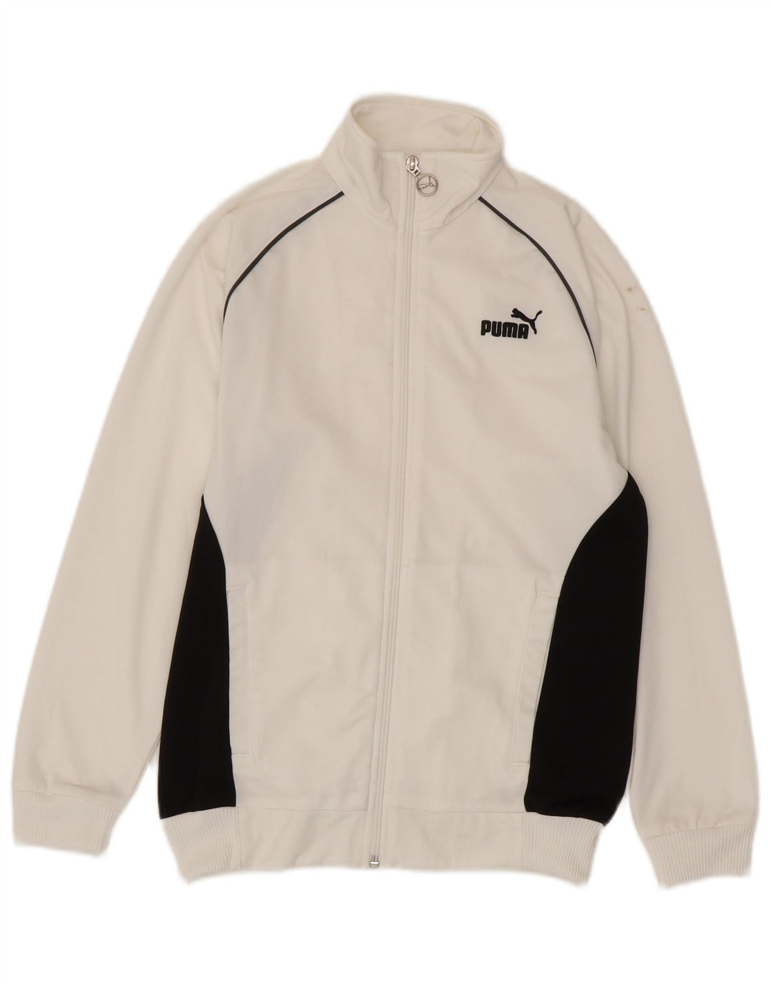 PUMA Veste de survêtement pour fille 11-12 ans Blanc Colorblock Polyester