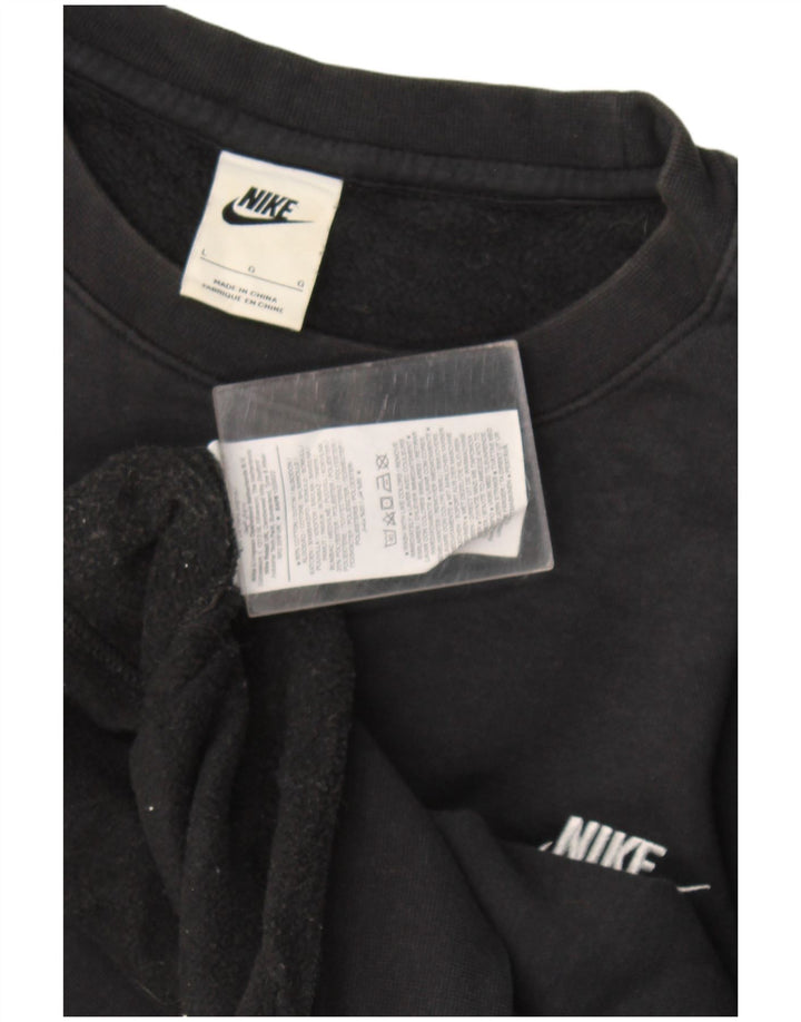 Nike Sweat-shirt pour homme en coton noir Taille L
