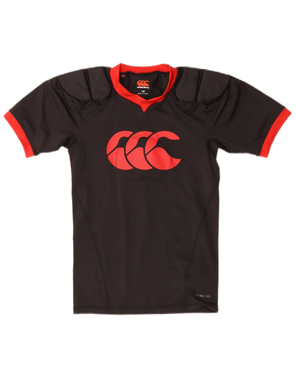 Canterbury T-shirt graphique pour garçon 10-11 ans Large Noir Colourblock