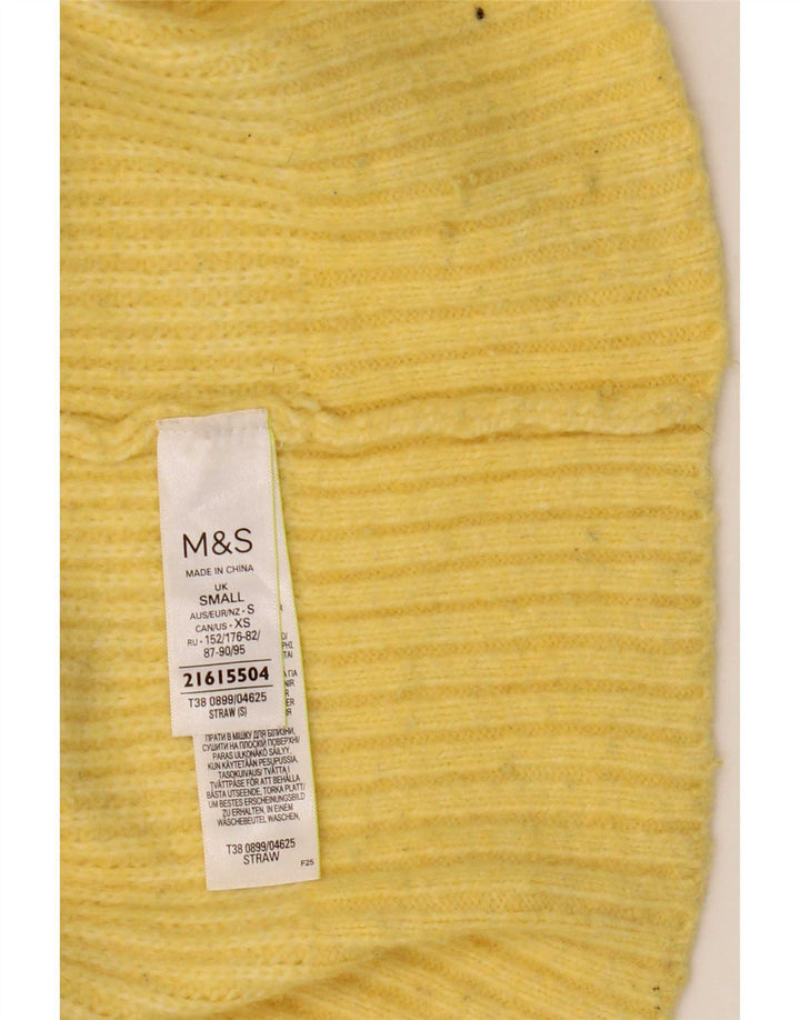 Marks & Spencer Pull col roulé pour femme UK 10 Petit Jaune