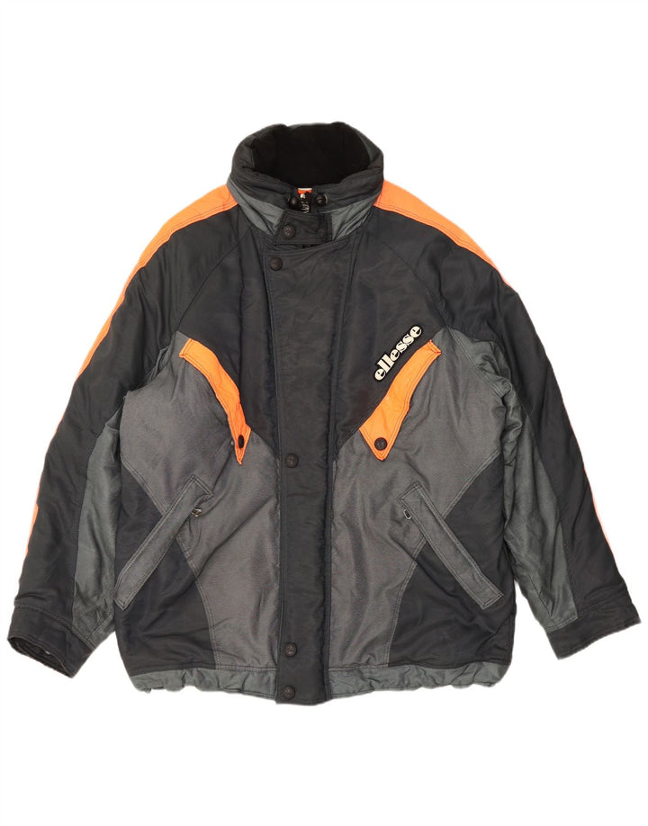 Ellesse Veste de ski coupe ample pour homme IT 50 Large Black Colourblock