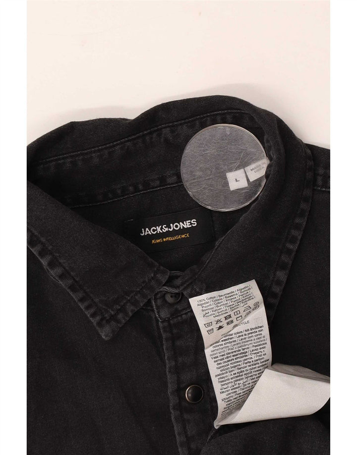 Jack & Jones Chemise en Jean Large Noir Coton Homme