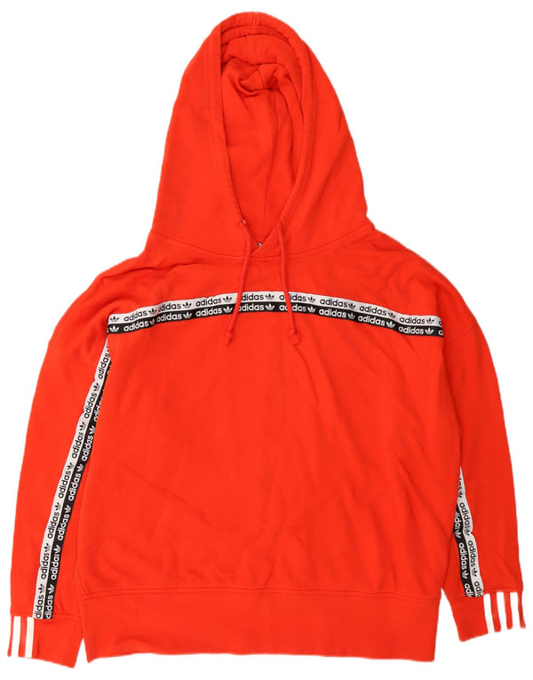 Adidas Pull à capuche graphique pour femme UK 14 Orange moyen Colourblock