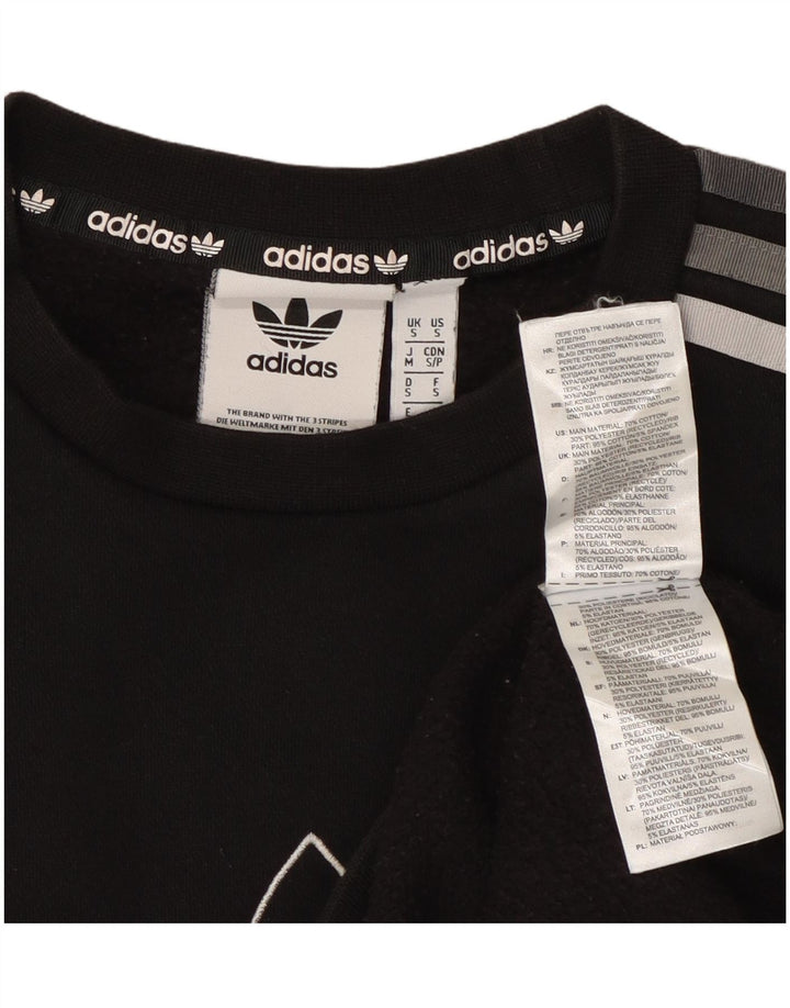 Adidas Sweat-shirt graphique pour homme Petit coton noir