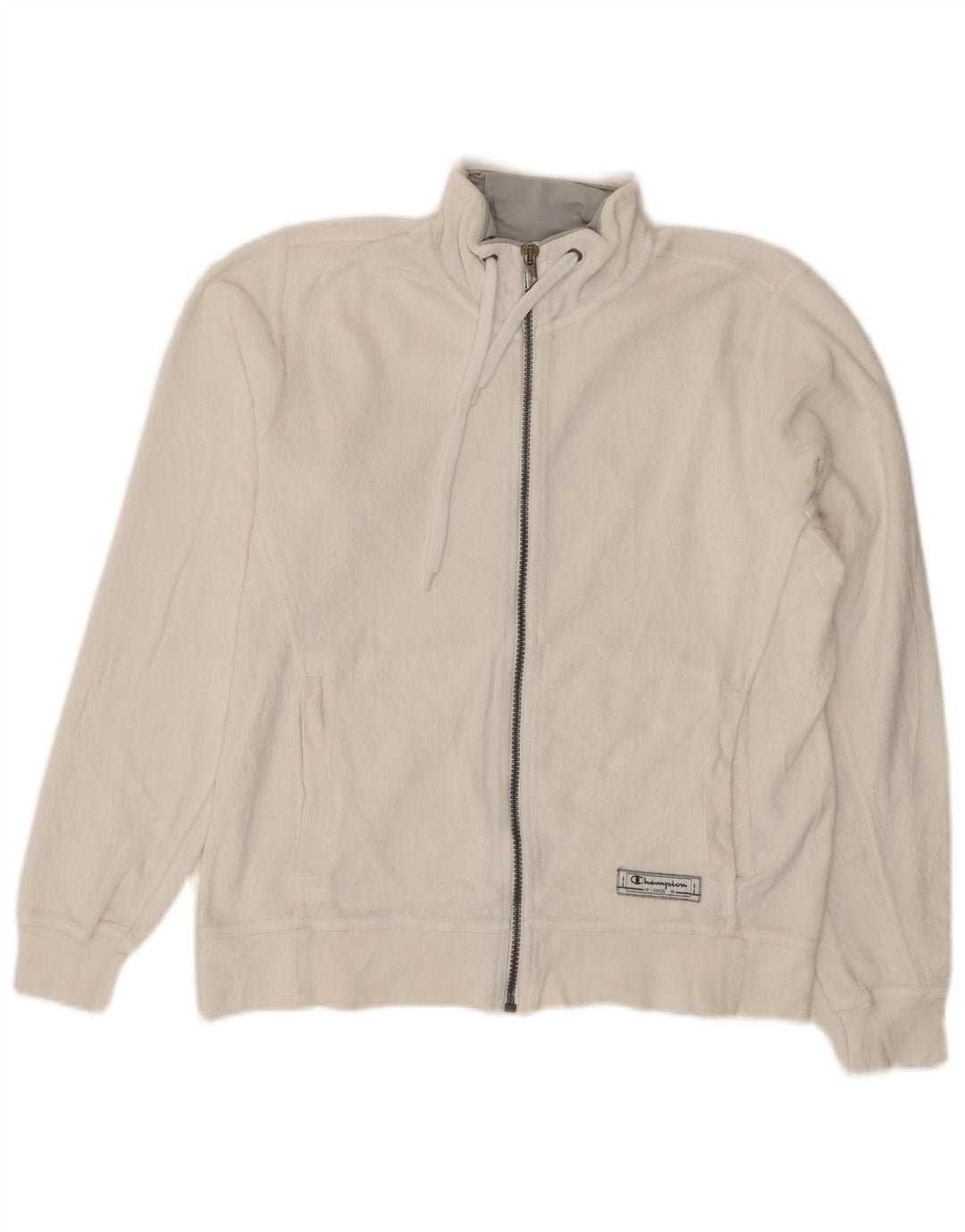 CHAMPION Veste polaire surdimensionnée facile à ajuster pour femme UK 10 Petit coton blanc