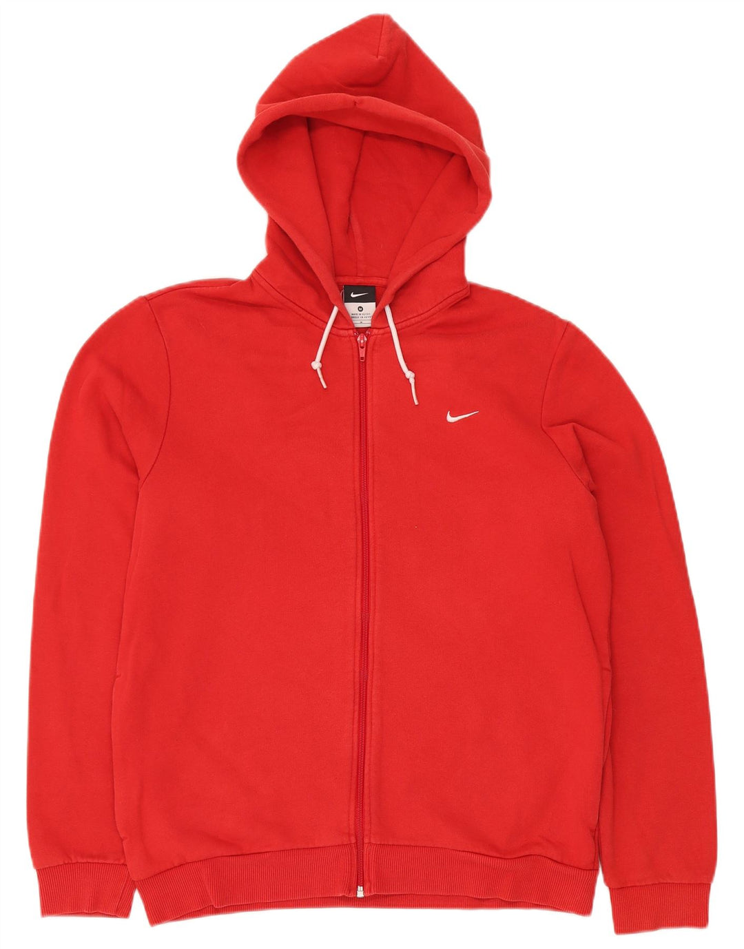 NIKE Pull à capuche zippé pour homme en coton rouge moyen