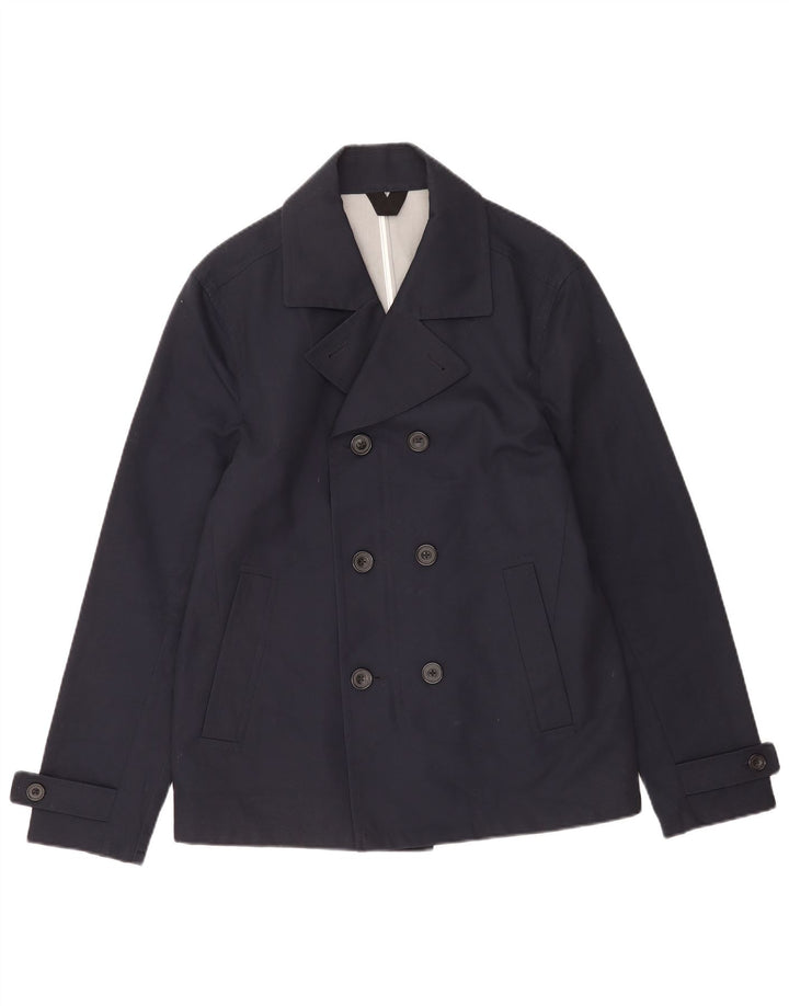 Marks & Spencer Caban Homme UK 38/40 Petit Bleu Marine Coton