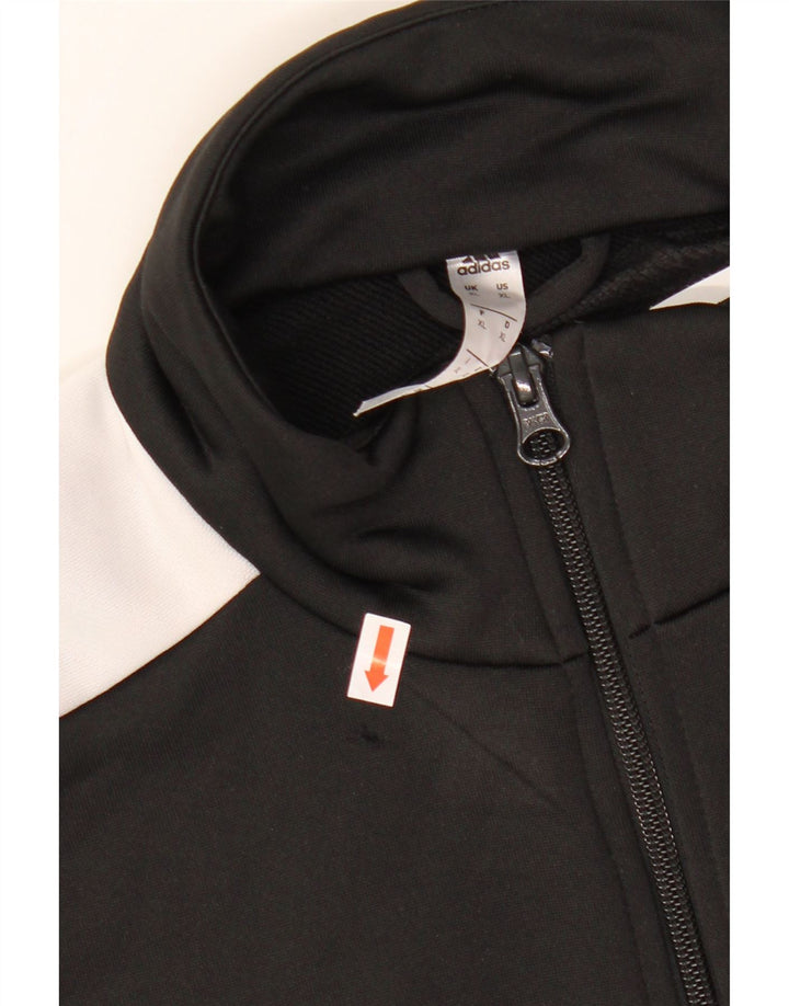 ADIDAS Veste de survêtement pour homme XL Noir Colorblock Polyester