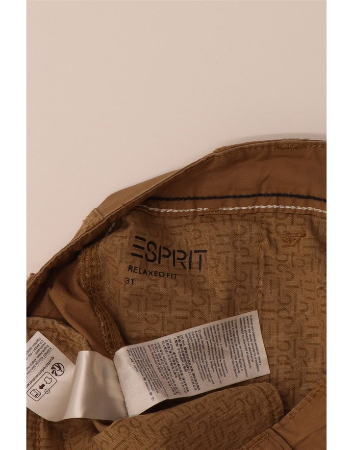 ESPRIT Mens Relaxed Fit Cargo Shorts W31 Medium  Brown Cotton Vintage Esprit and Second-Hand Esprit from Messina Hembry 