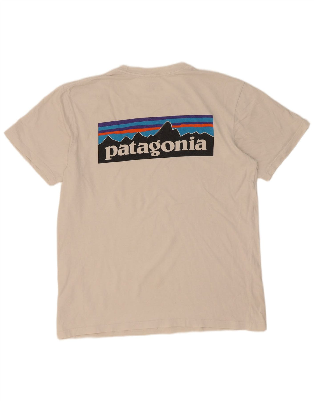Patagonia T-Shirt Regular Fit Graphic Homme Blanc Moyen Coton