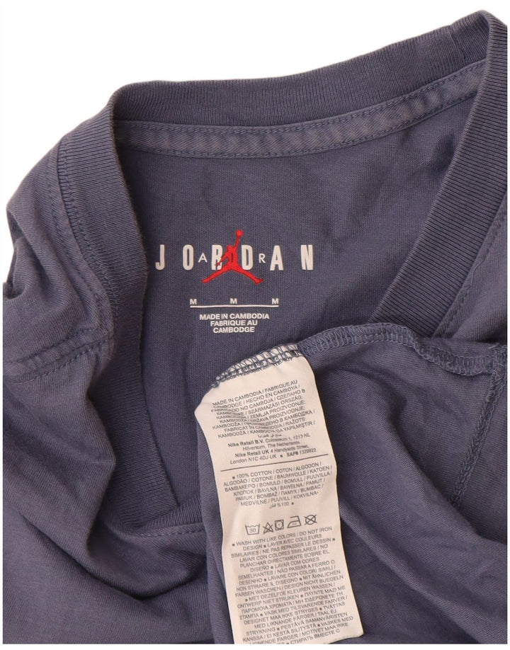 Jordan T-shirt graphique pour homme en coton bleu marine moyen