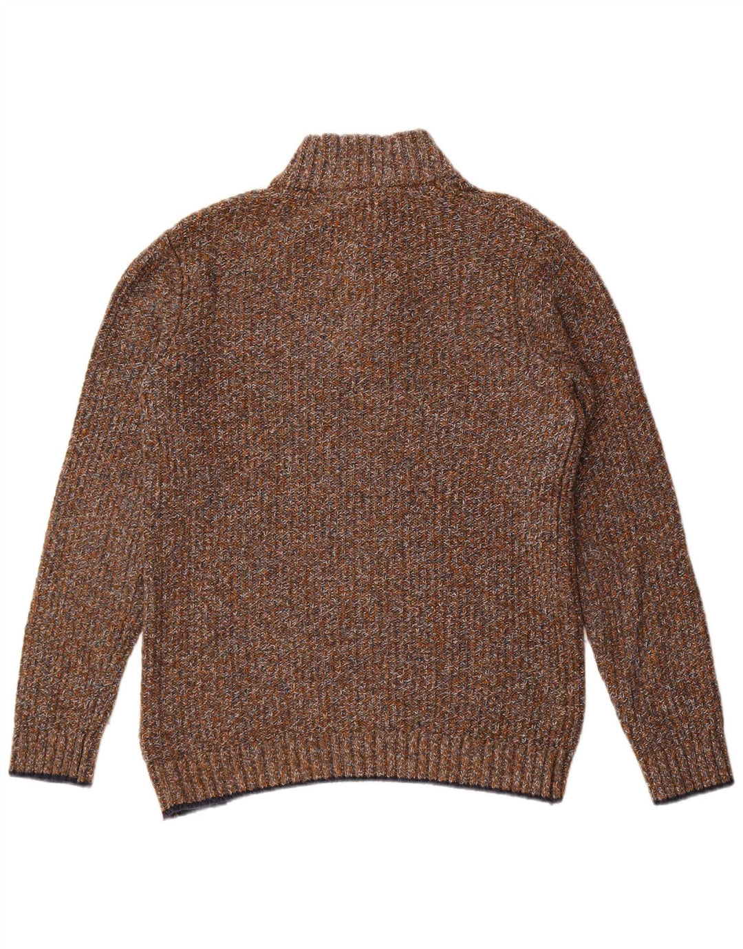 Fat Face Pull col boutonné pour homme en coton moucheté marron moyen
