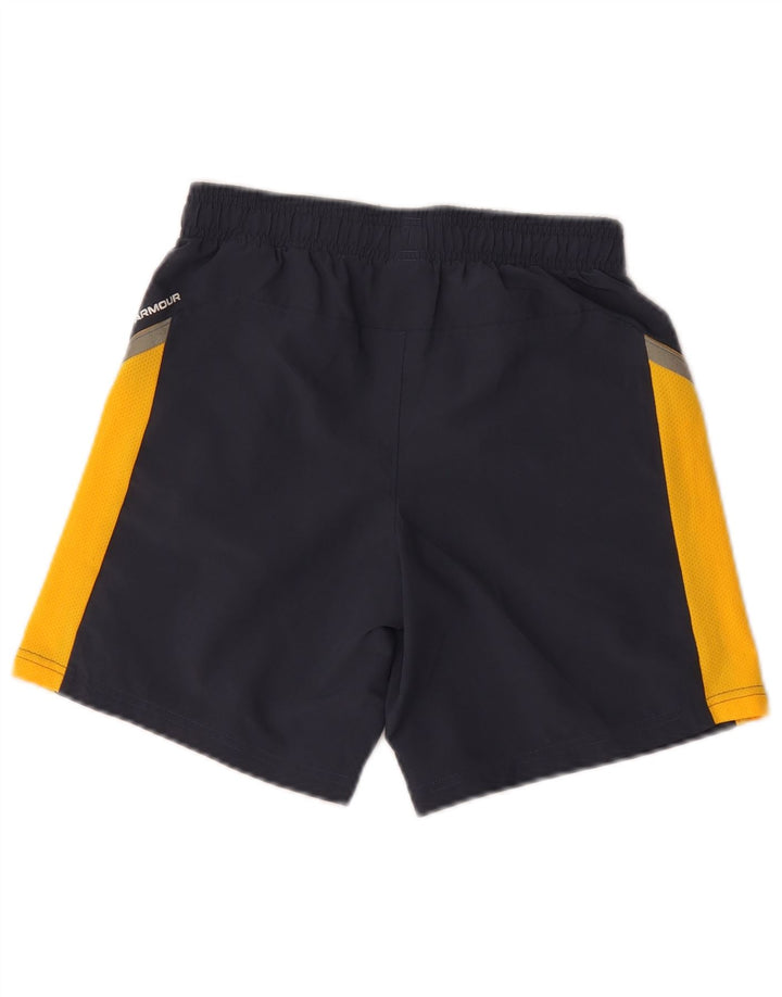 Under Armour Short de Sport Garçon 9-10 Ans Bleu Marine Moyen Colorblock