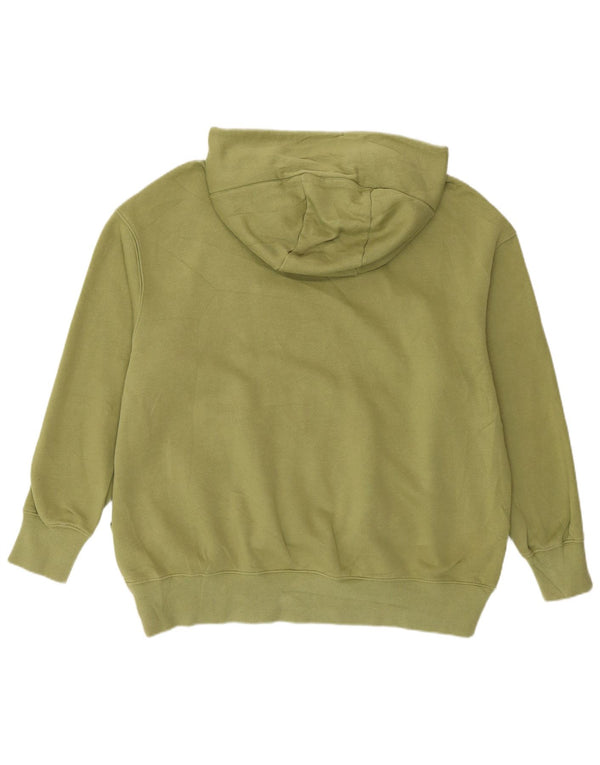 NIKE Pull à capuche surdimensionné pour femme UK 14 Coton vert moyen