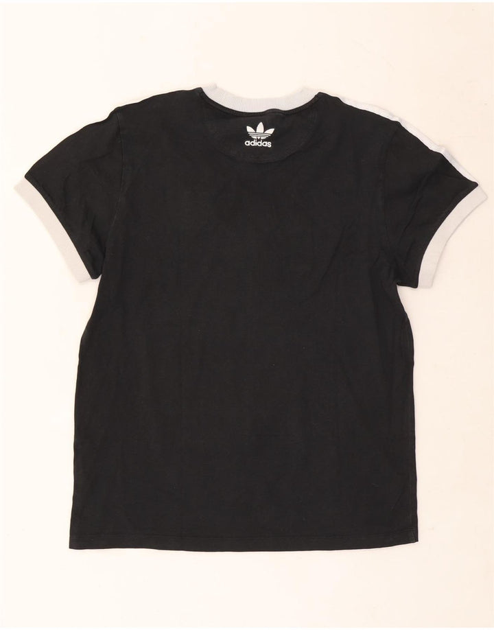 Adidas T-Shirt Femme Top UK 10 Petit Noir