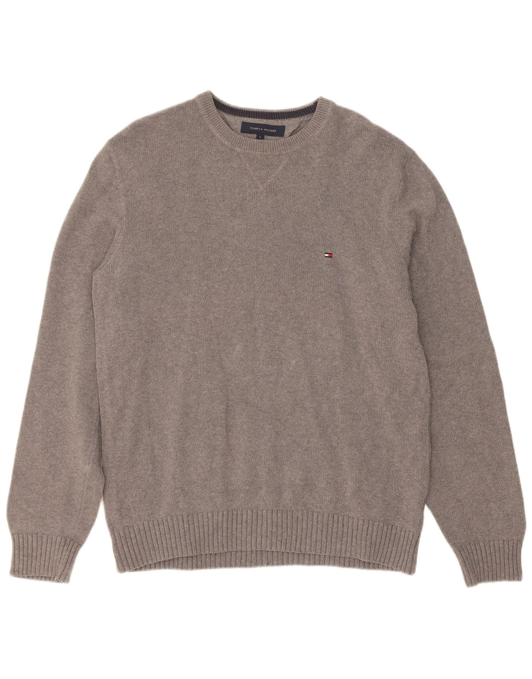 Tommy Hilfiger Pull ras du cou pour homme, grand gris