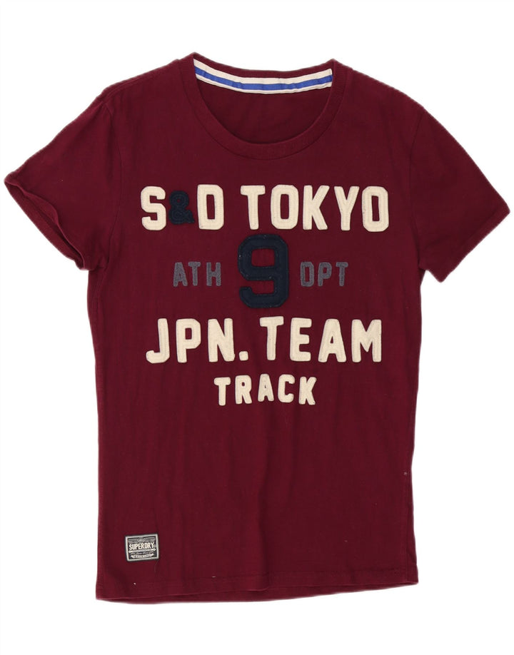 Superdry T-Shirt Graphique Haut Homme Marron Moyen Coton