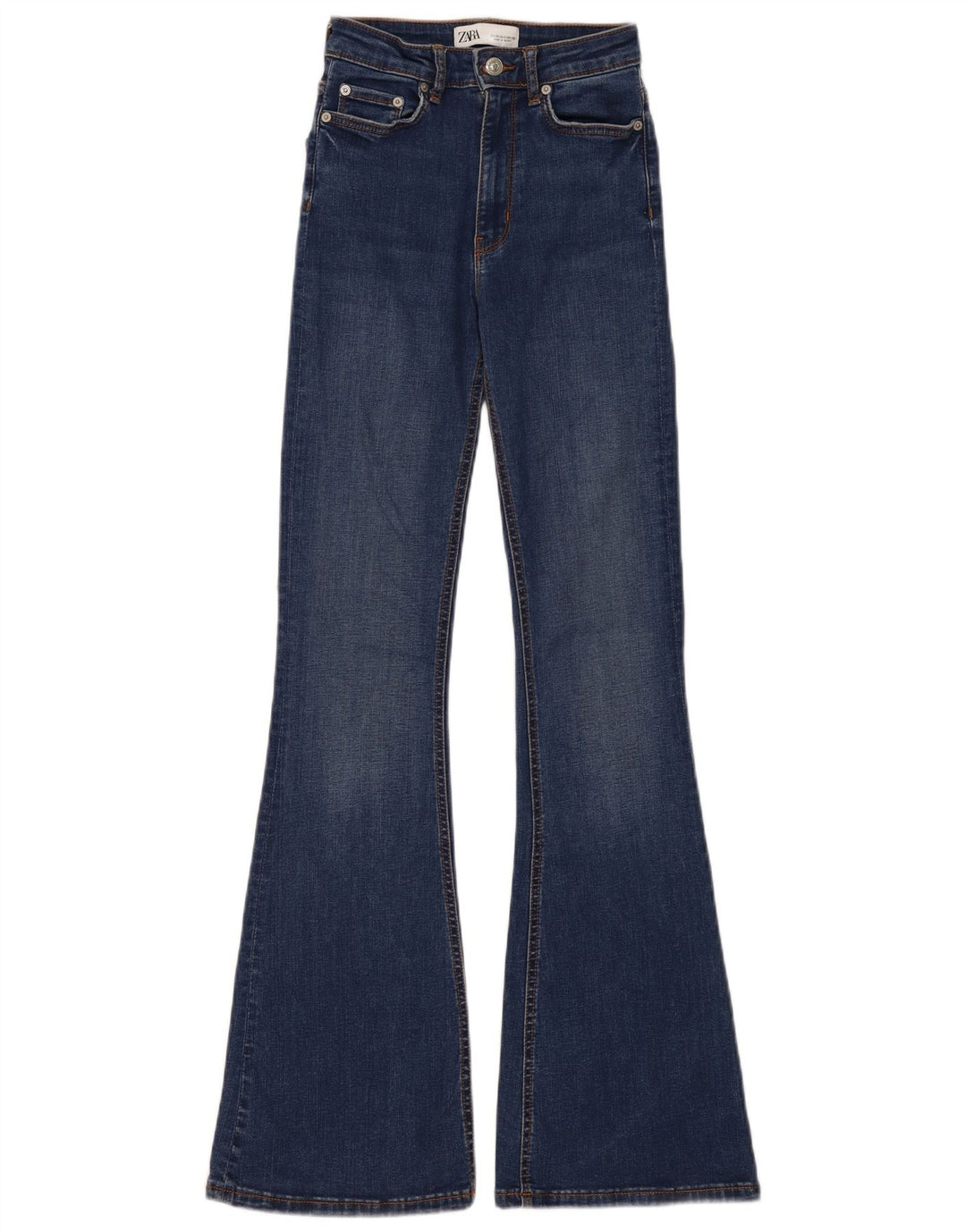 Zara Jean évasé pour femme EU 34 2XS W24 L32 Bleu