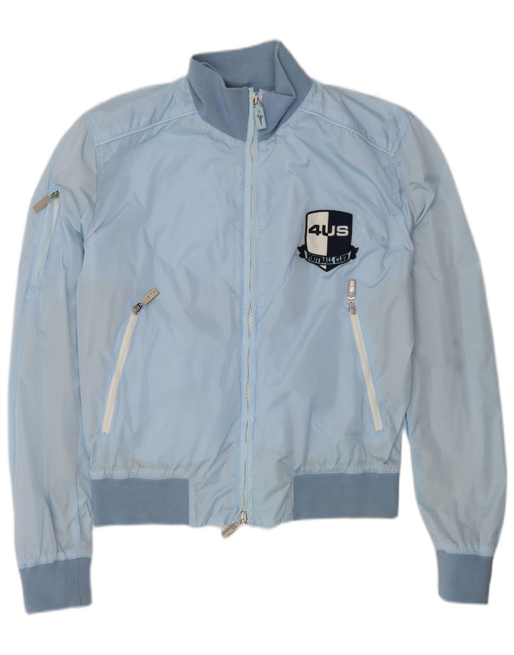 Cesare Paciotti 4US Veste Bomber Homme IT 48 Bleu Moyen Polyamide