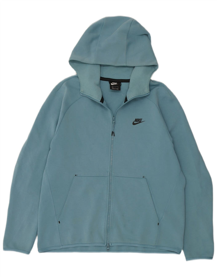 Nike Pull à capuche zippé pour homme Grand coton bleu