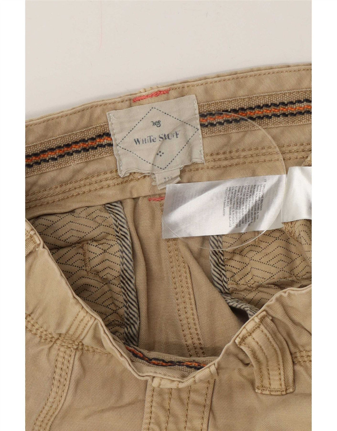 Short cargo White Stuff pour homme Medium W32 Coton beige