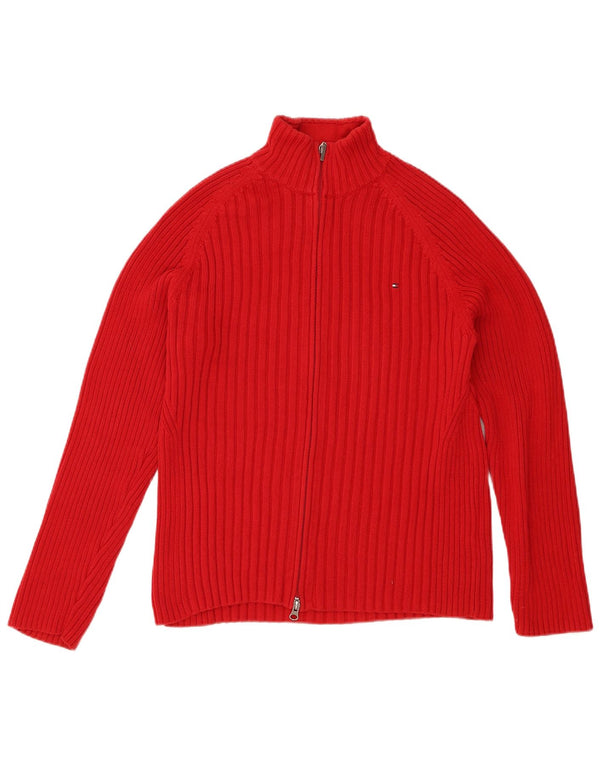 Tommy Hilfiger Pull Cardigan Femme UK 20 2XL Rouge Coton