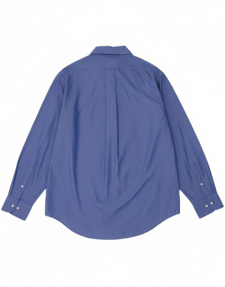 Izod Chemise facile d’entretien pour hommes Taille 16 1/2 Grand coton bleu