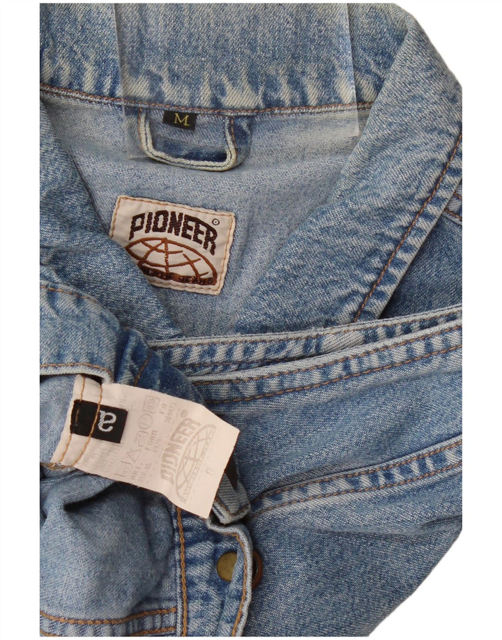 PIONEER Gilet court en denim pour femme UK 14 Bleu moyen Coton