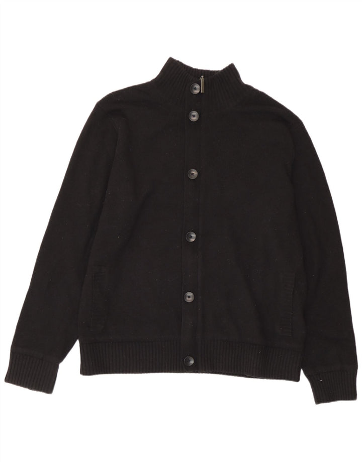 Marks & Spencer Cardigan pour homme en laine d'agneau noire Taille L
