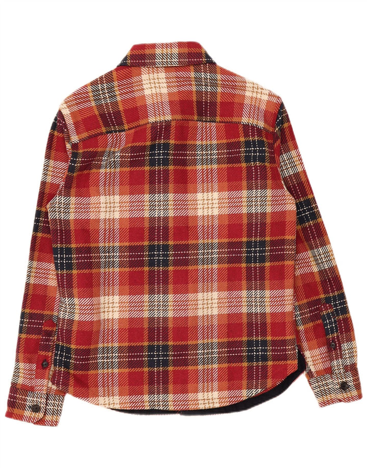 Marks & Spencer Chemise surchemise pour homme Petit carreaux rouges Polyester