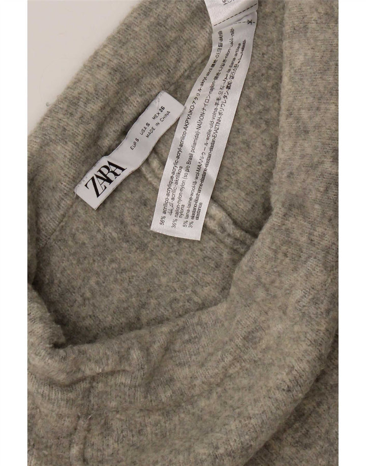 Zara Ensemble 2 pièces surdimensionné en tricot pour femme UK 10 Petit acrylique gris