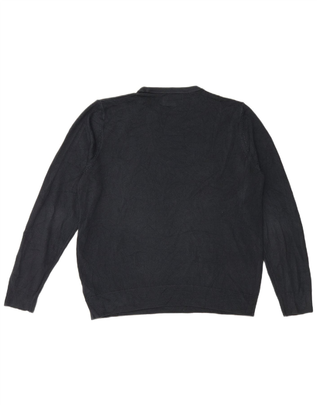 Marks & Spencer Pull col rond pour homme en acrylique bleu marine Taille L