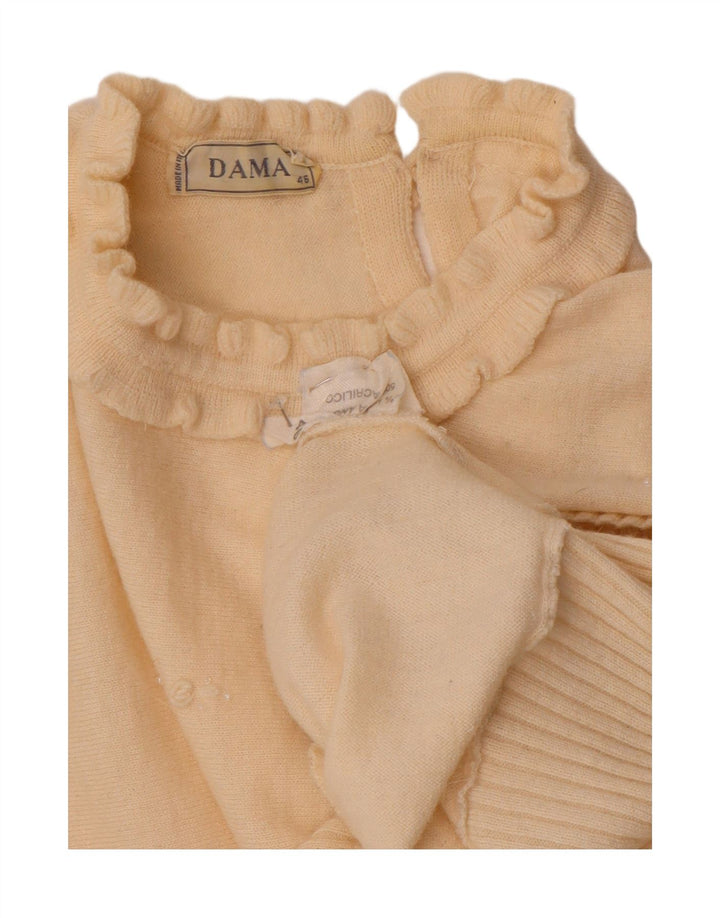 Dama Pull col bateau pour femme IT 46 Large Angora blanc cassé