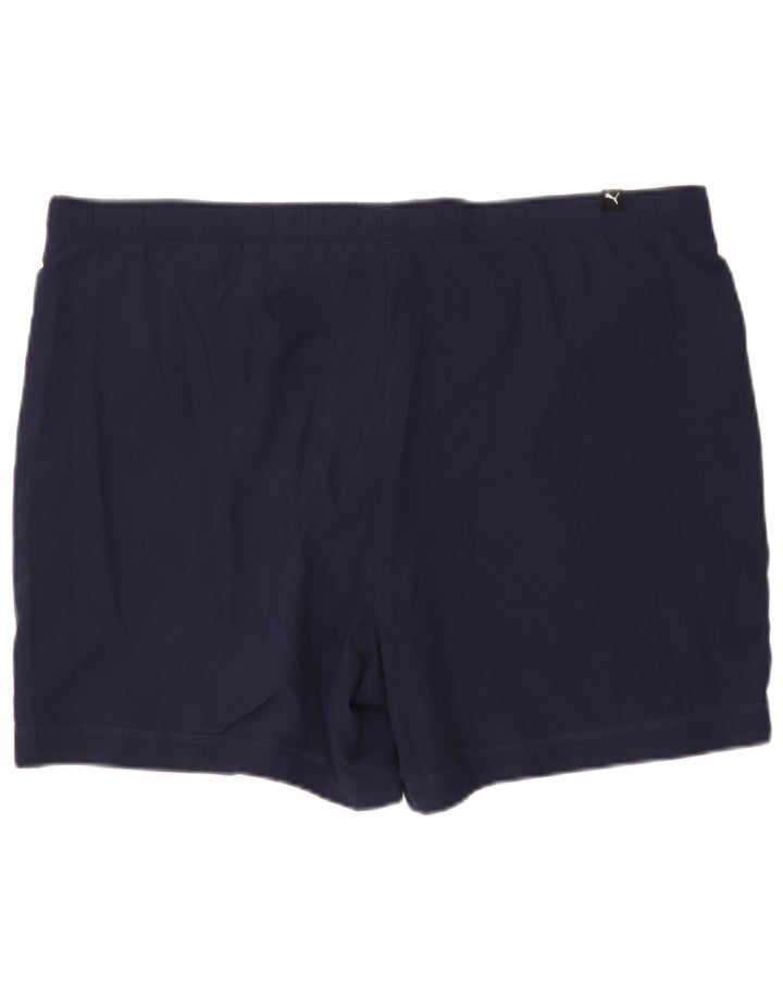 Puma Short de sport pour hommes, grand, bleu marine, polyester