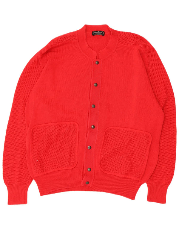 vintage Mens Cardigan Pull Grand Coton Rouge