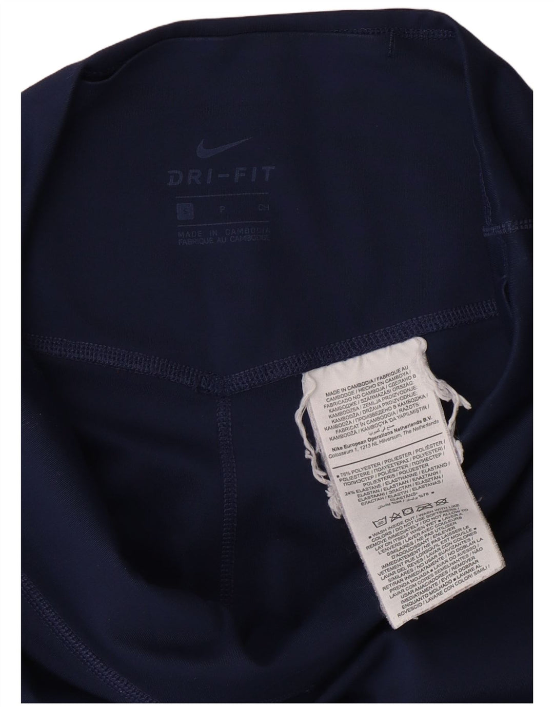 NIKE Legging Dri Fit pour femme UK 10 Small Bleu marine Polyester