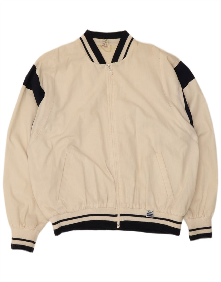 Trigema Veste Bomber Homme IT 52 XL Blanc Colorblock Polyester